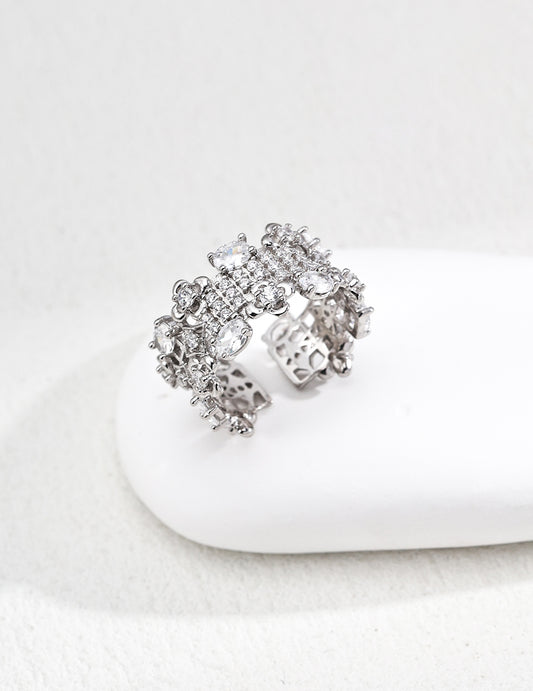 My Store Muse Ring – Sterling Silver Cubic Zirconia Band Silver Ring