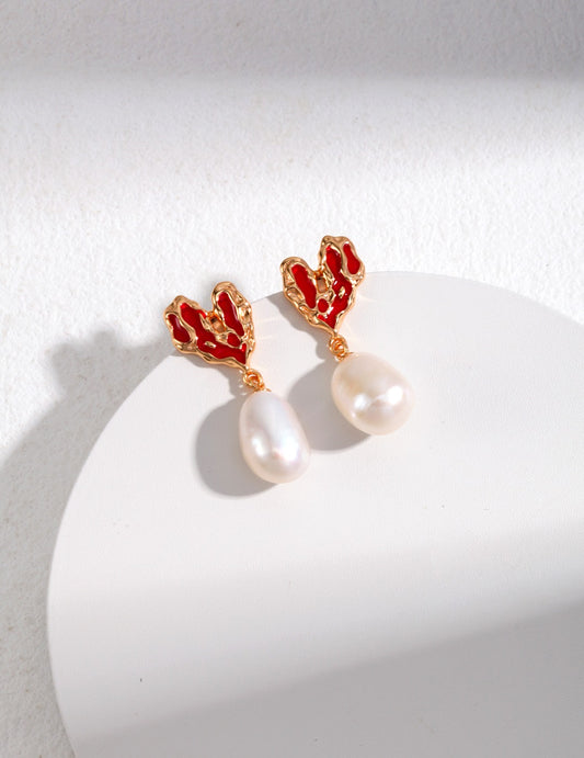 My Store Melted Heart Baroque Pearl Earrings Earrings