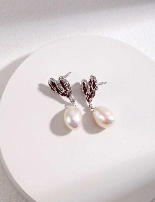 My Store Melted Heart Baroque Pearl Earrings Earrings