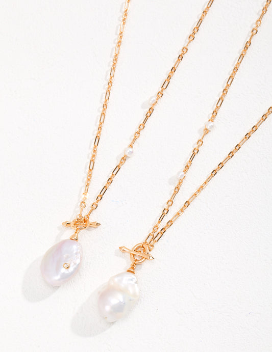 My Store Aurora Drop” Baroque Pearl Long Necklace Pearl necklace