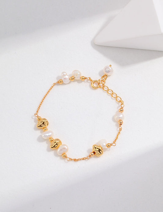 A_LUNAROSE Golden Whimsy Pearl Bracelet Bracelet