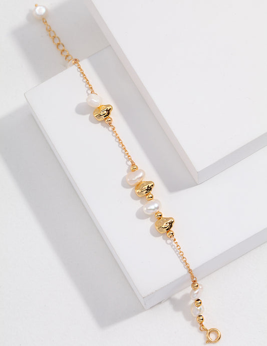 A_LUNAROSE Golden Whimsy Pearl Bracelet Bracelet