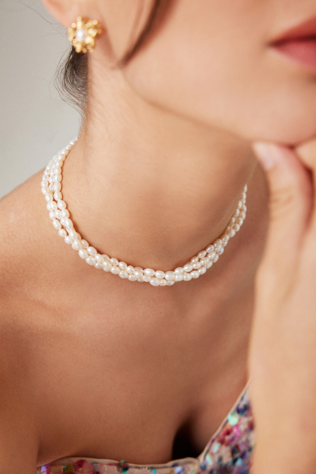 My Store Clémence – Rice Pearl Choker Pearl necklace