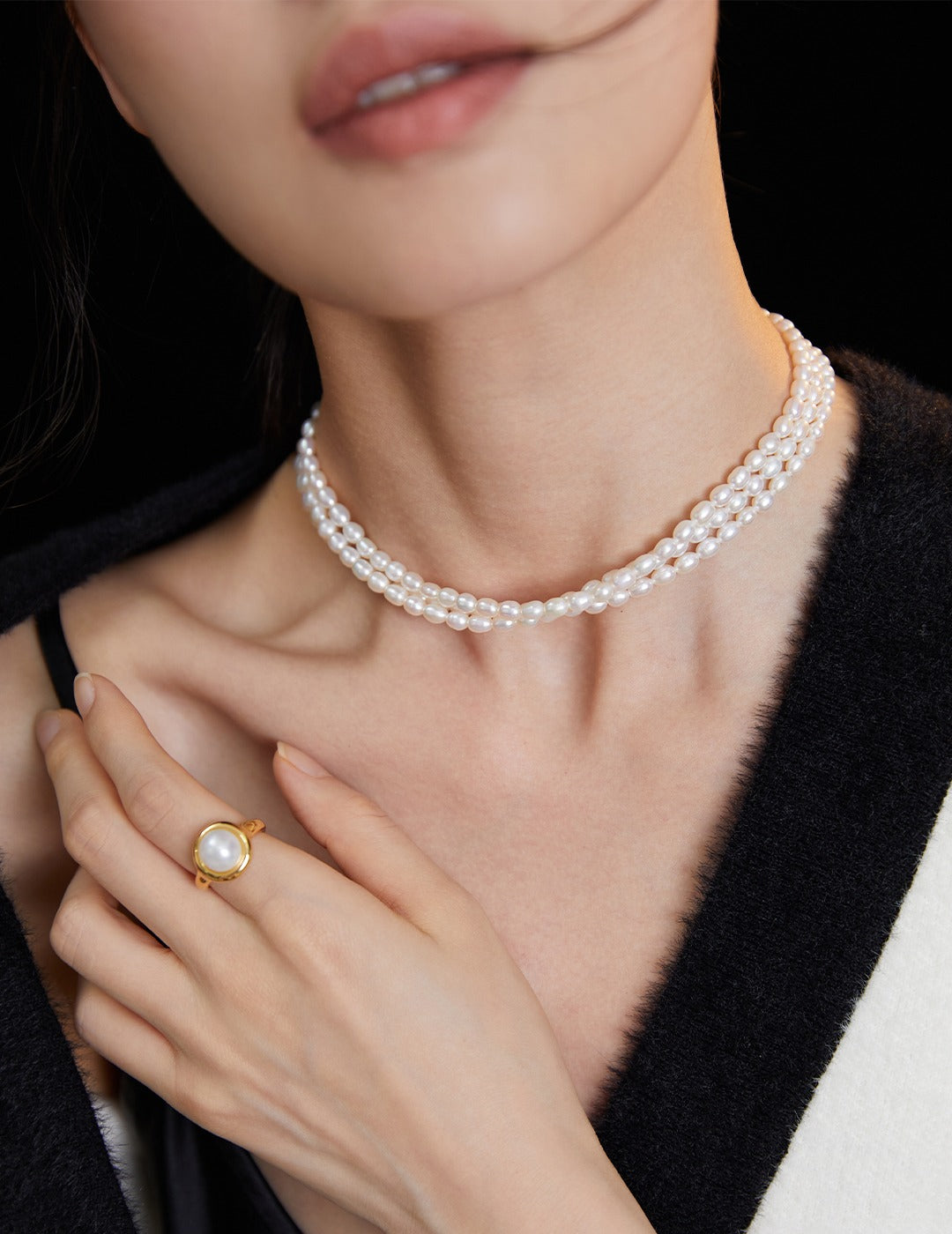 My Store Clémence – Rice Pearl Choker Pearl necklace