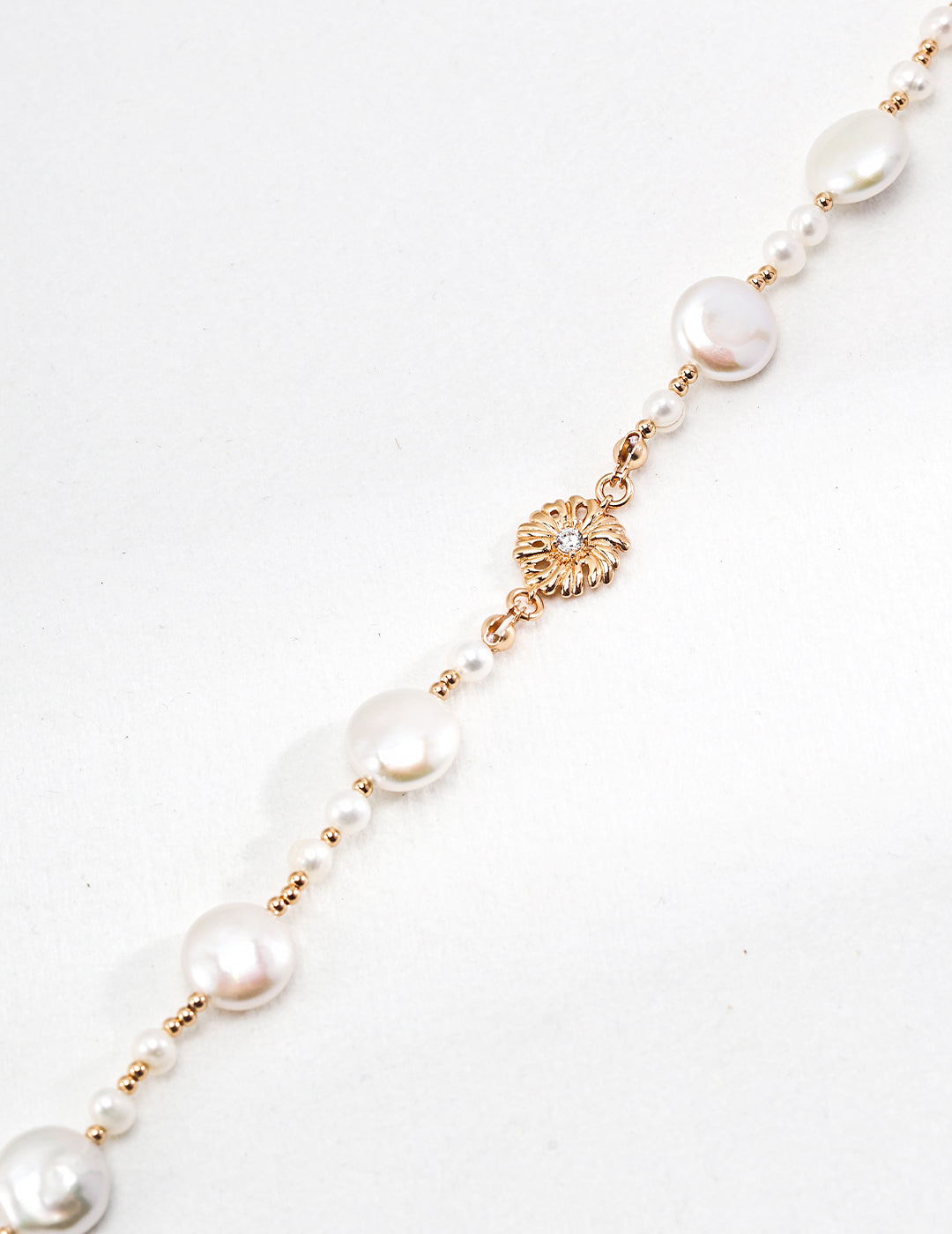 My Store Baroque Pearl Gold-Tone Choker Necklace Pearl necklace