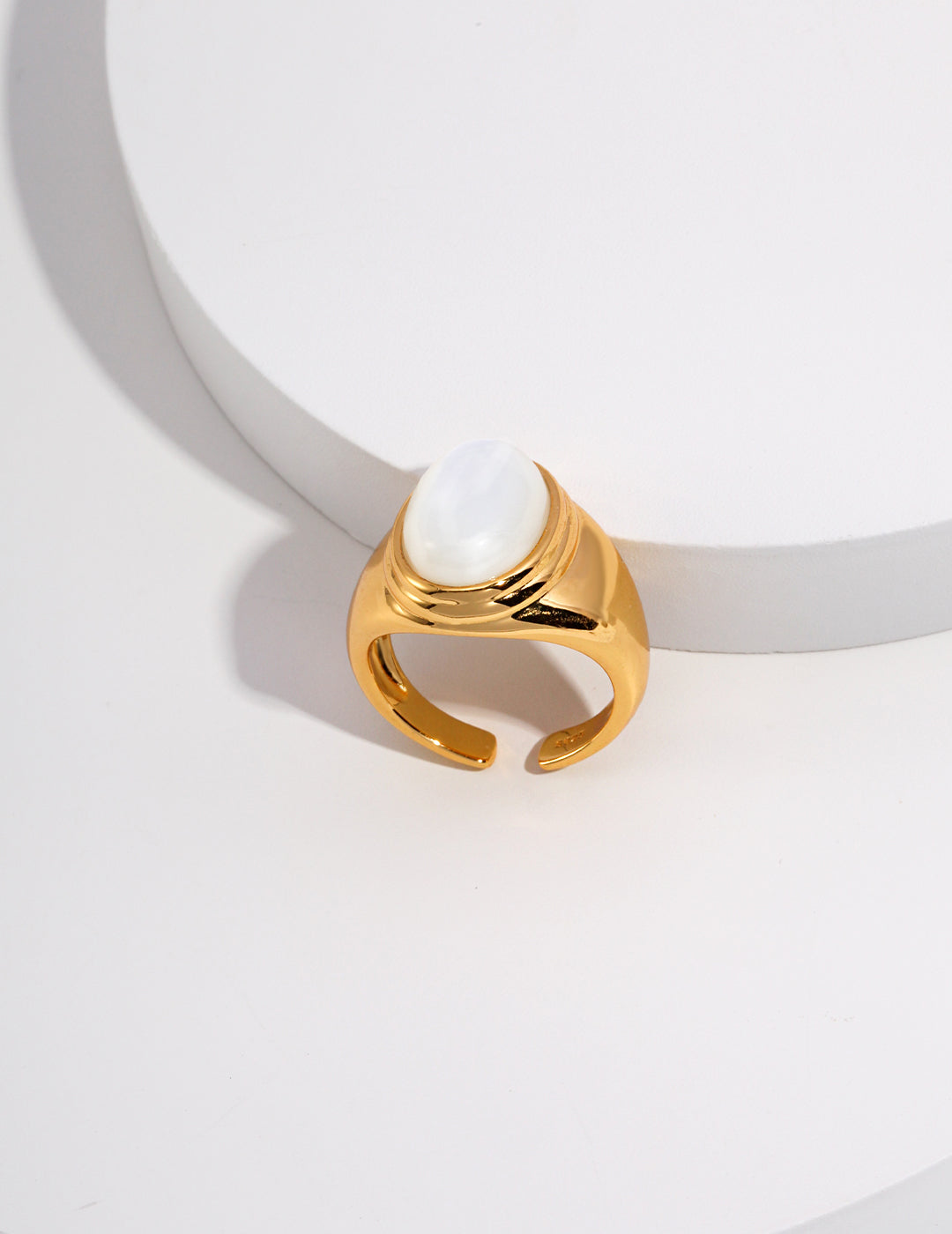 My Store Molten Noir Ring White Ring