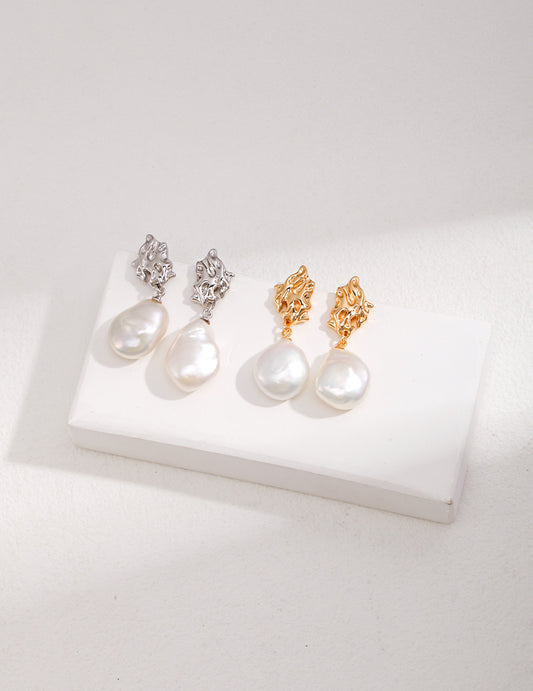 My Store Baroque Glow – Sterling Silver Pearl Drop Earrings Earrings