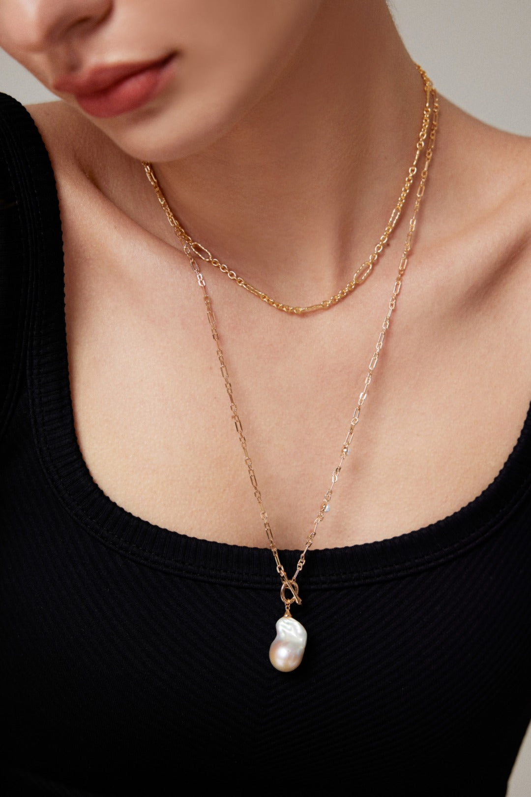 My Store Aurora Drop” Baroque Pearl Long Necklace Pearl necklace