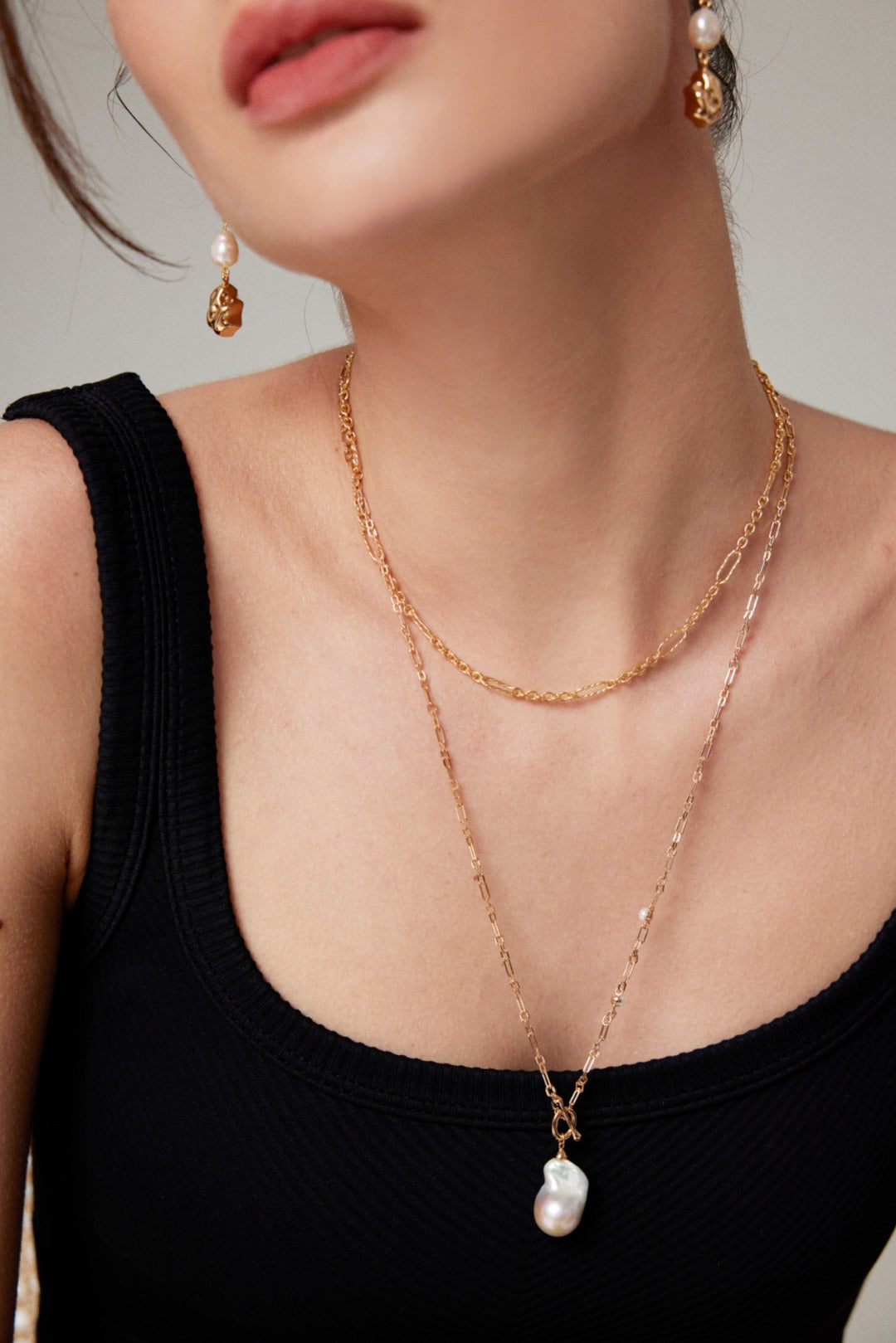 My Store Aurora Drop” Baroque Pearl Long Necklace Pearl necklace