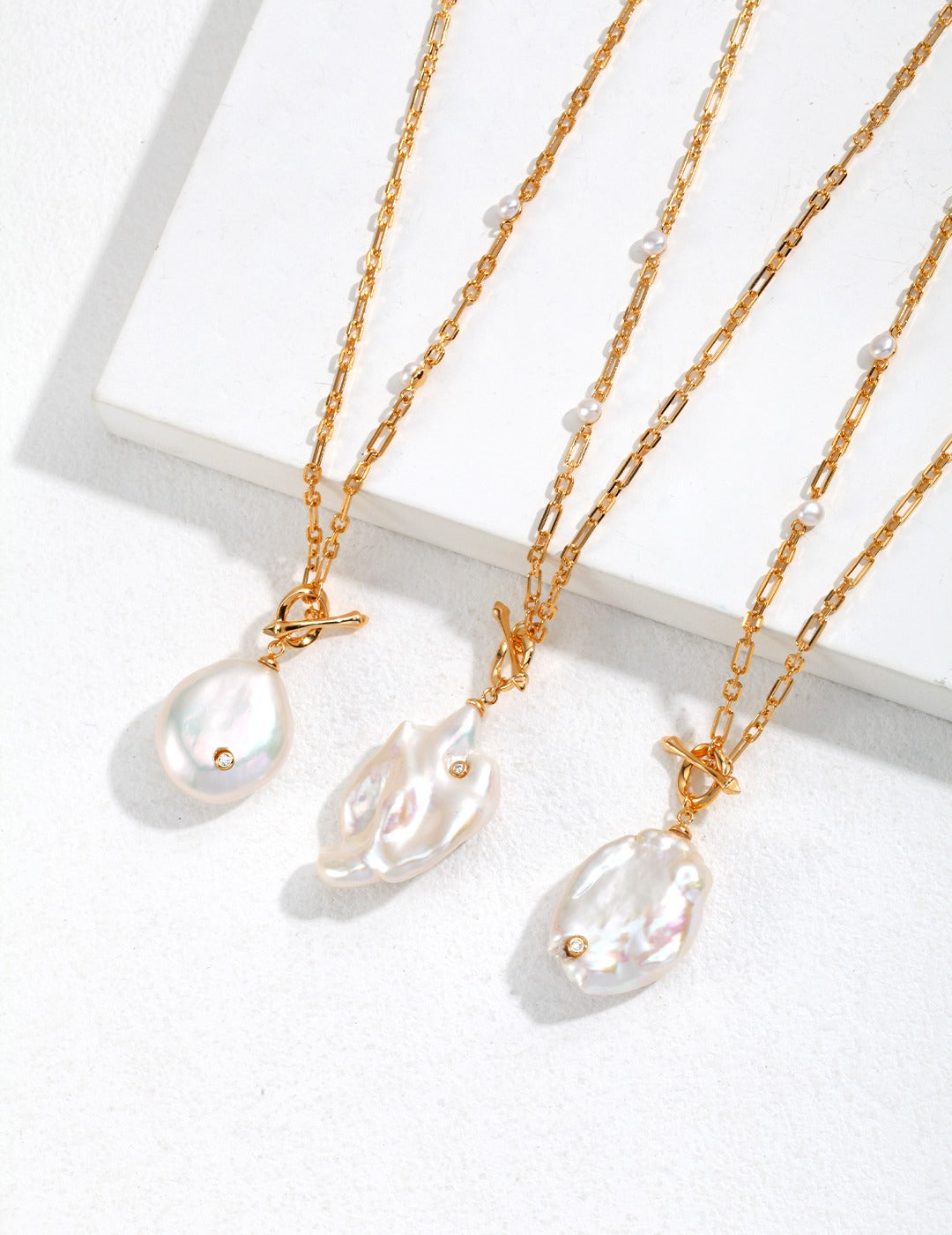 My Store Aurora Drop” Baroque Pearl Long Necklace Pearl necklace