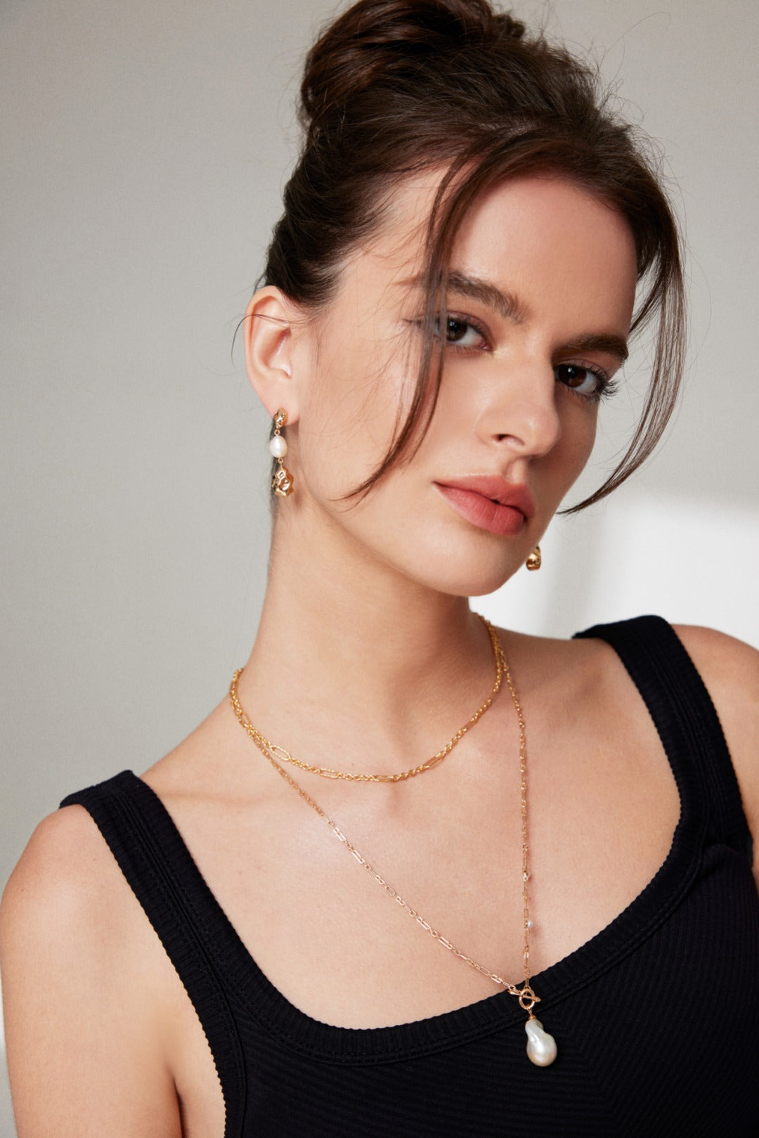My Store Aurora Drop” Baroque Pearl Long Necklace Pearl necklace