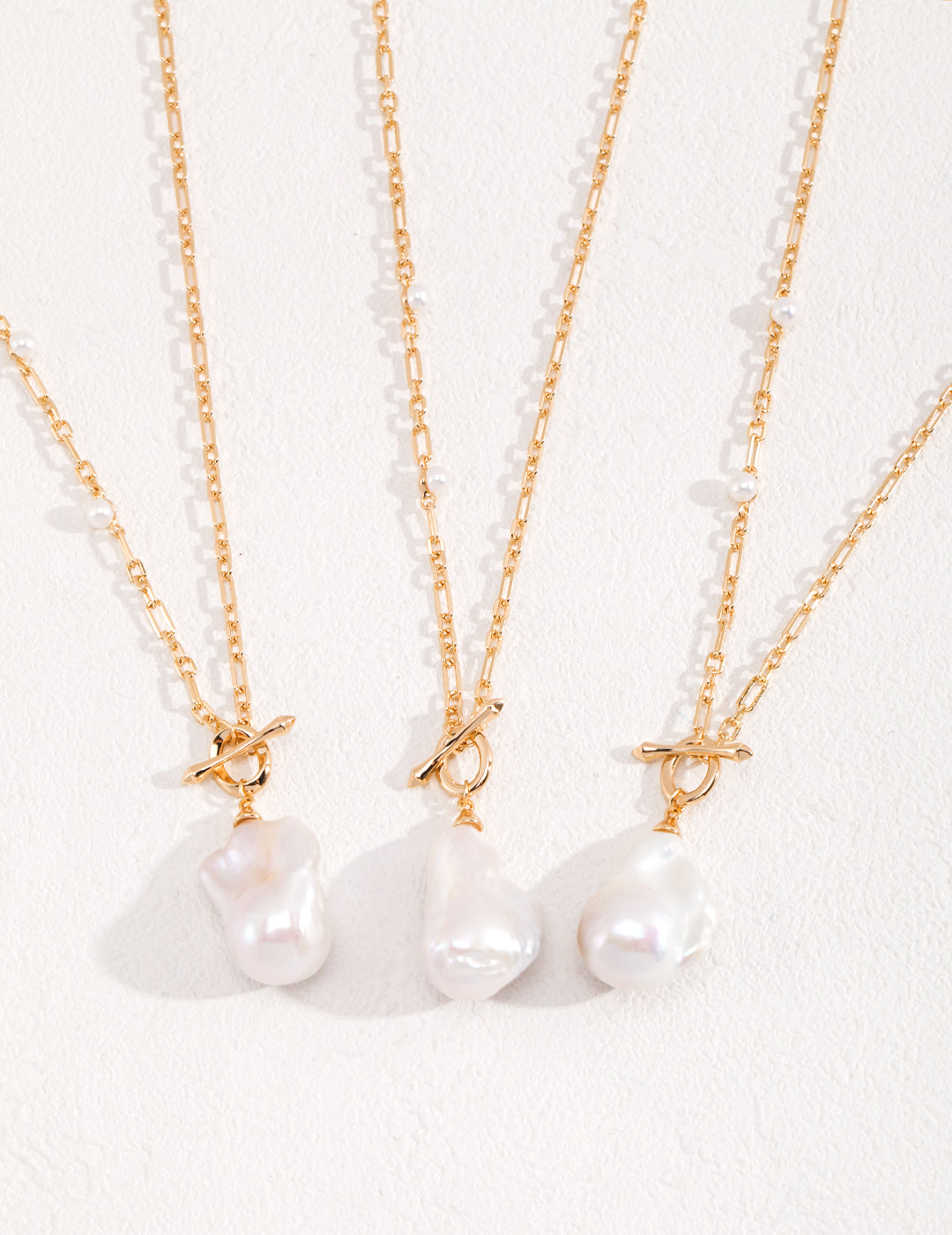 My Store Aurora Drop” Baroque Pearl Long Necklace Pearl necklace