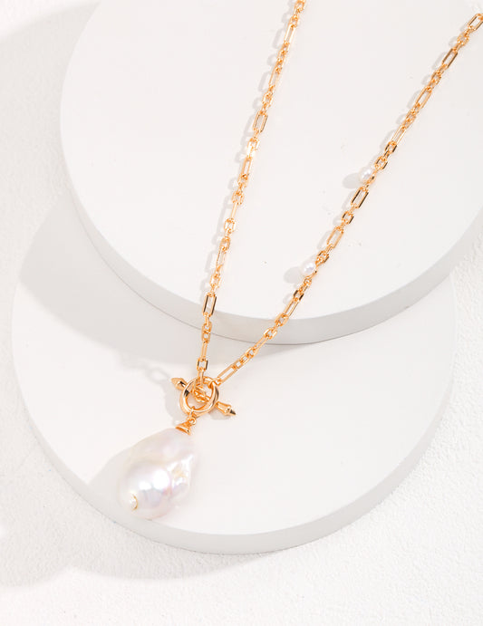 My Store Aurora Drop” Baroque Pearl Long Necklace Pearl necklace