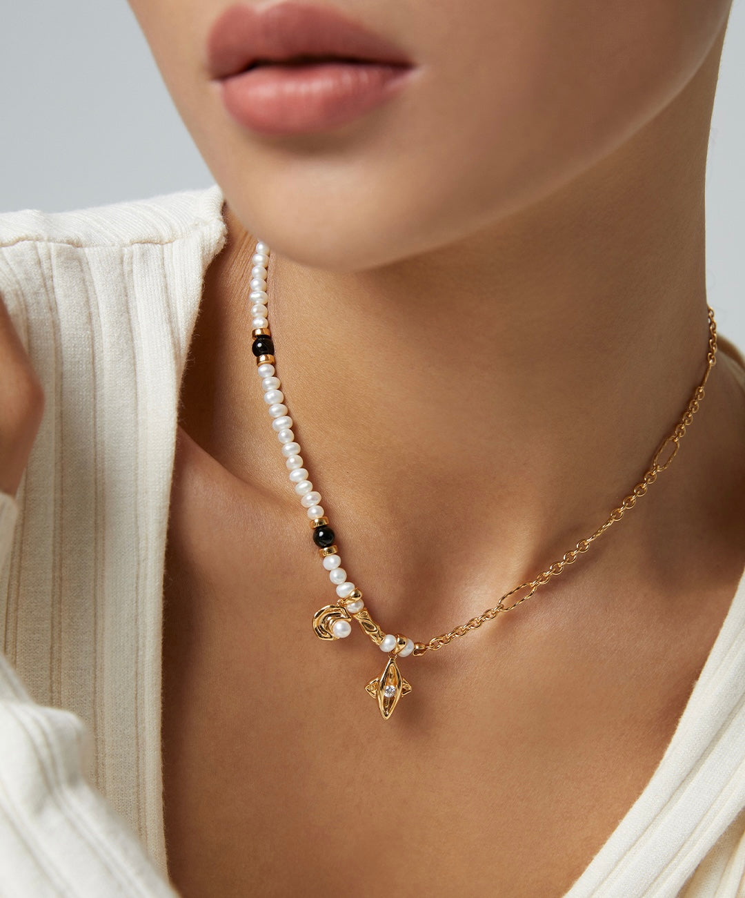 A_LUNAROSE Celestial Harmony Baroque Pearl Necklace Pearl necklace