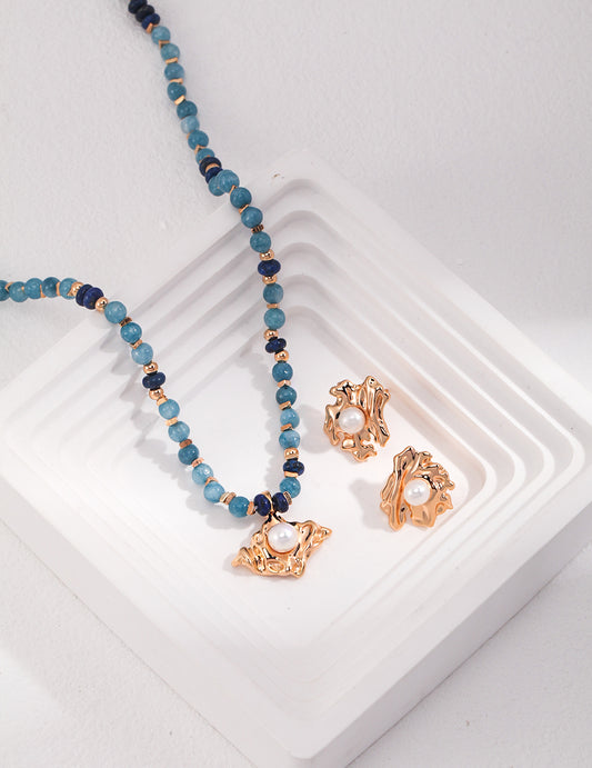 My Store Stellar Drift Beaded Necklace Pearl necklace