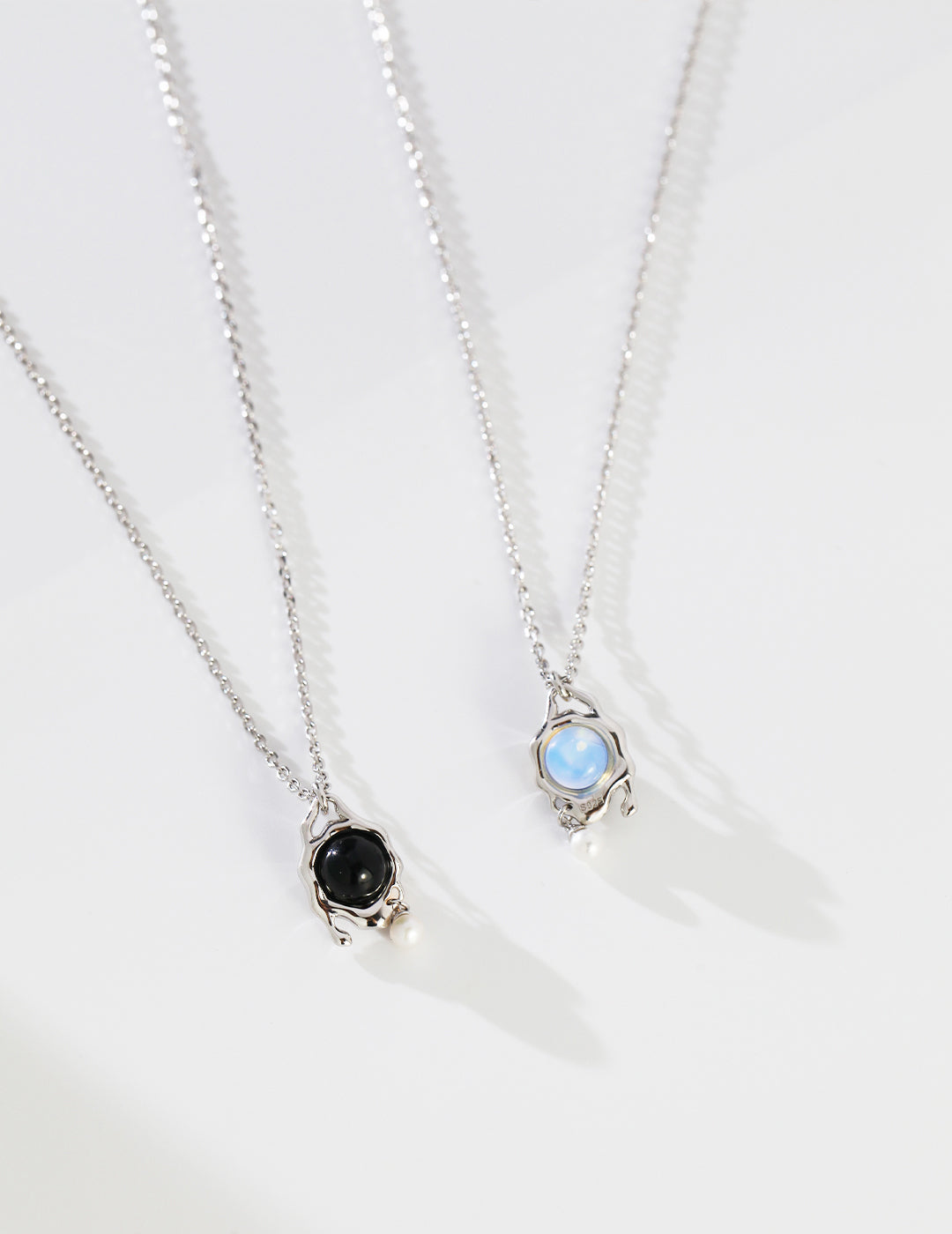 A_LUNAROSE “Orbit of Duality” Moonstone & Pearl Necklace Pearl necklace