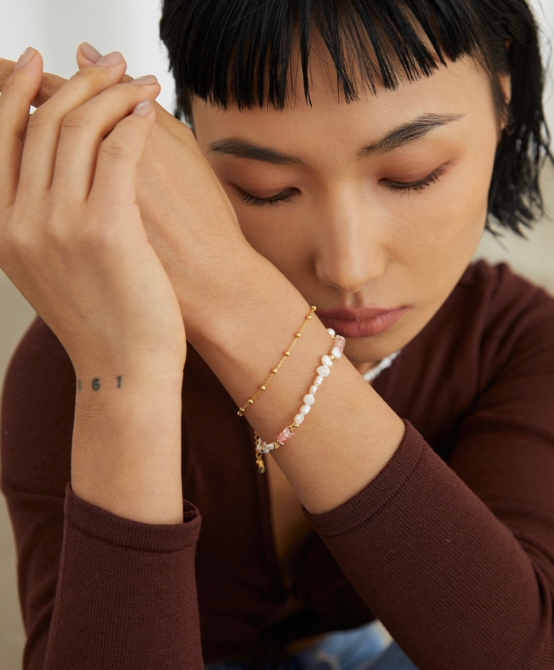A_LUNAROSE Peach Blossom Day Bracelet Bracelet