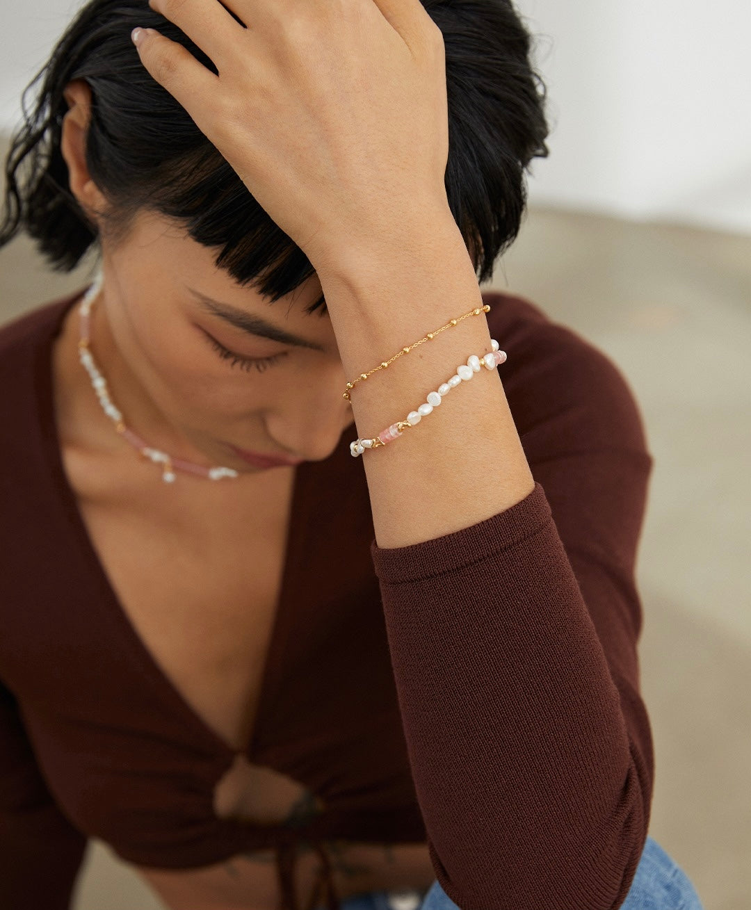 A_LUNAROSE Peach Blossom Day Bracelet Bracelet