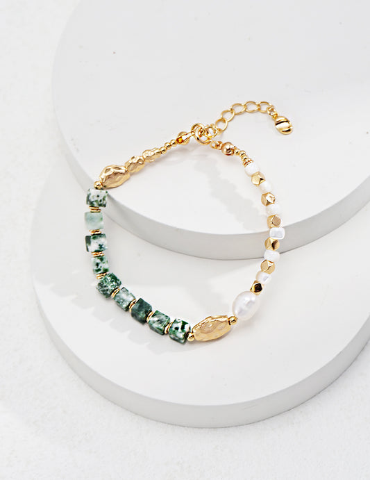A_LUNAROSE Moss & Pearl Bracelet