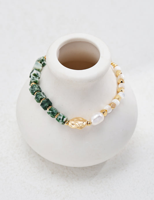 A_LUNAROSE Moss & Pearl Bracelet