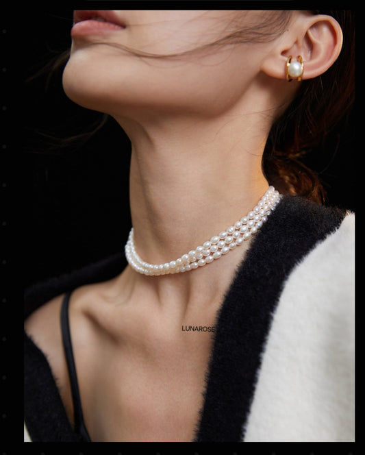 My Store Clémence – Rice Pearl Choker Pearl necklace
