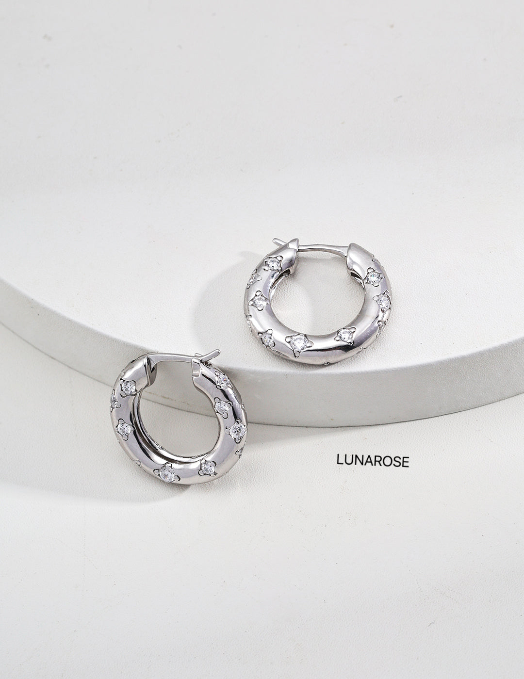 My Store Twinkle Hoops Silver Earrings