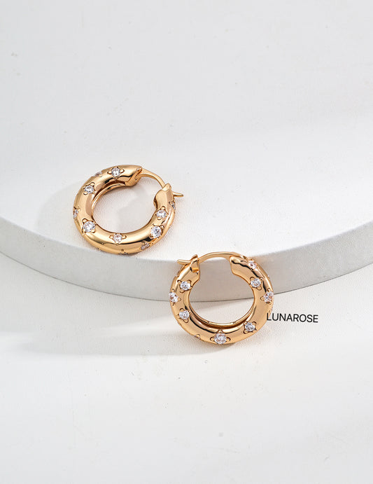 My Store Twinkle Hoops Gold Earrings