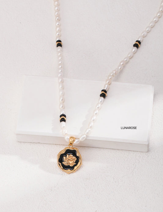 My Store Rose Medallion Pearl Necklace Pearl necklace
