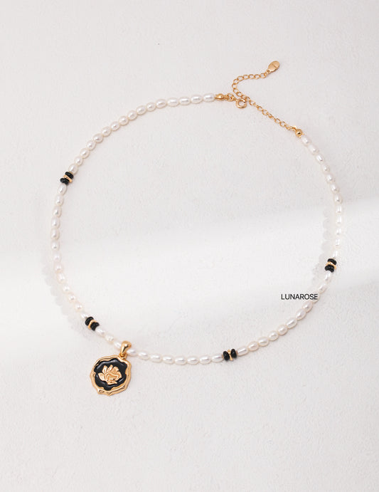My Store Rose Medallion Pearl Necklace Pearl necklace