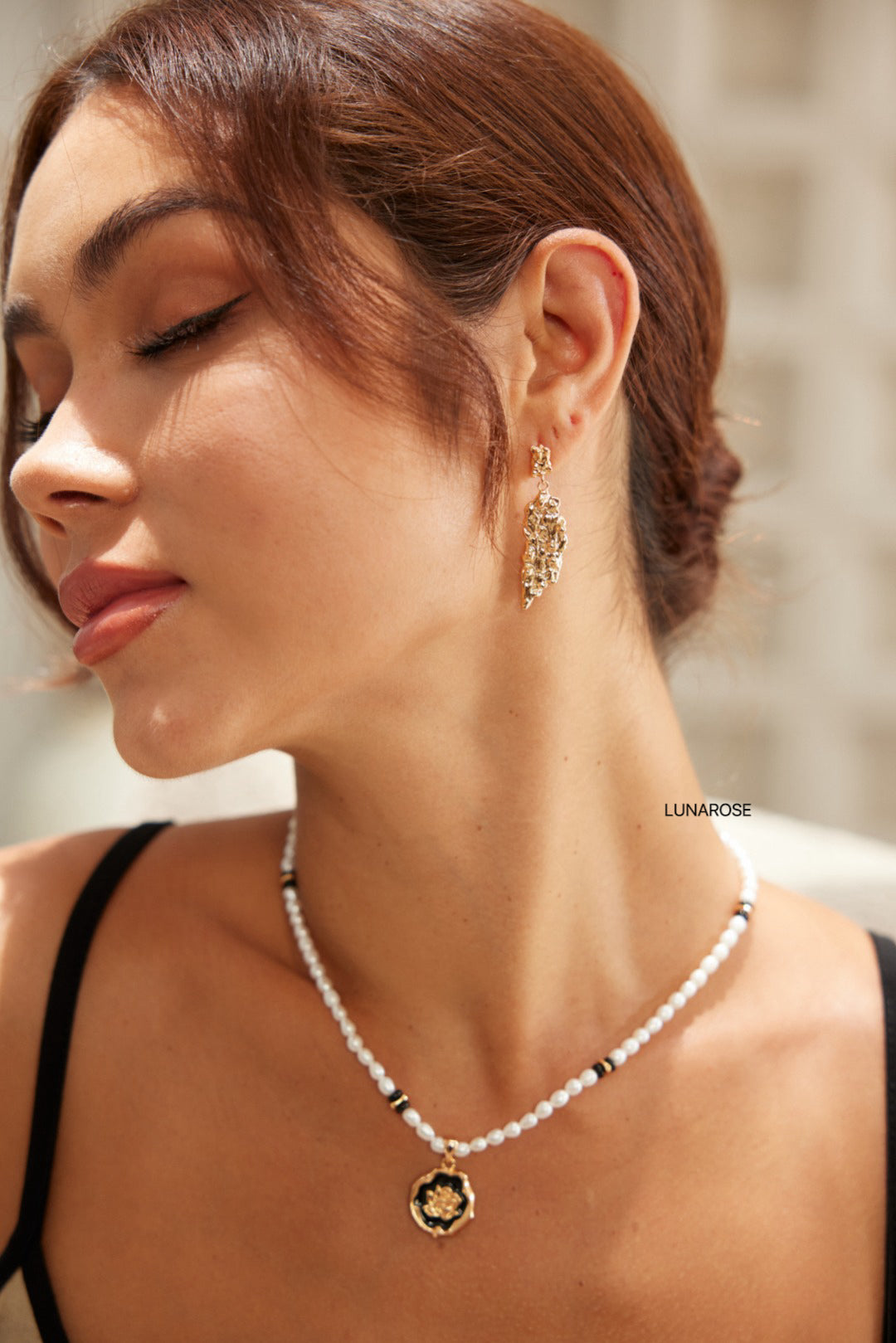 My Store Rose Medallion Pearl Necklace Pearl necklace