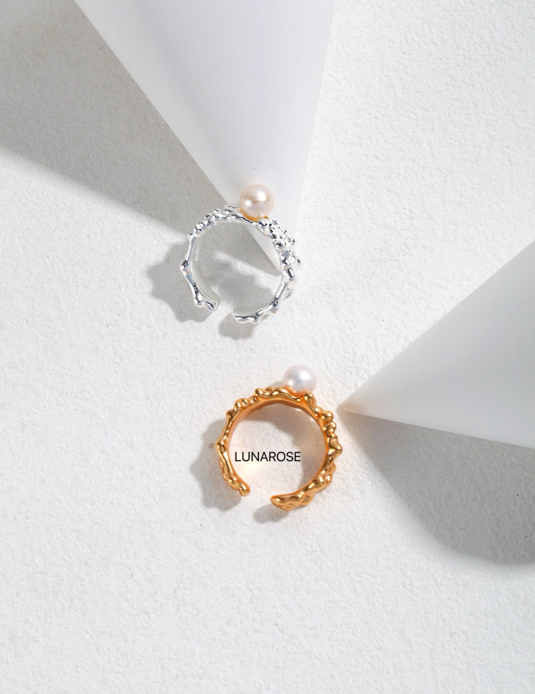 My Store Wave Reflects Moonlight Pearl Split Ring Ring