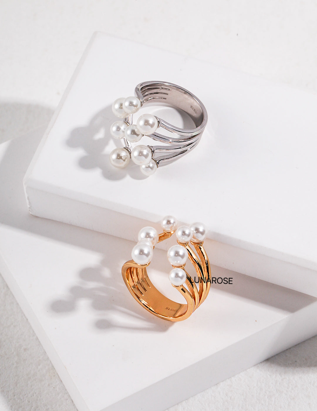 My Store Blooming Grace - Layered Pearl Ring Ring
