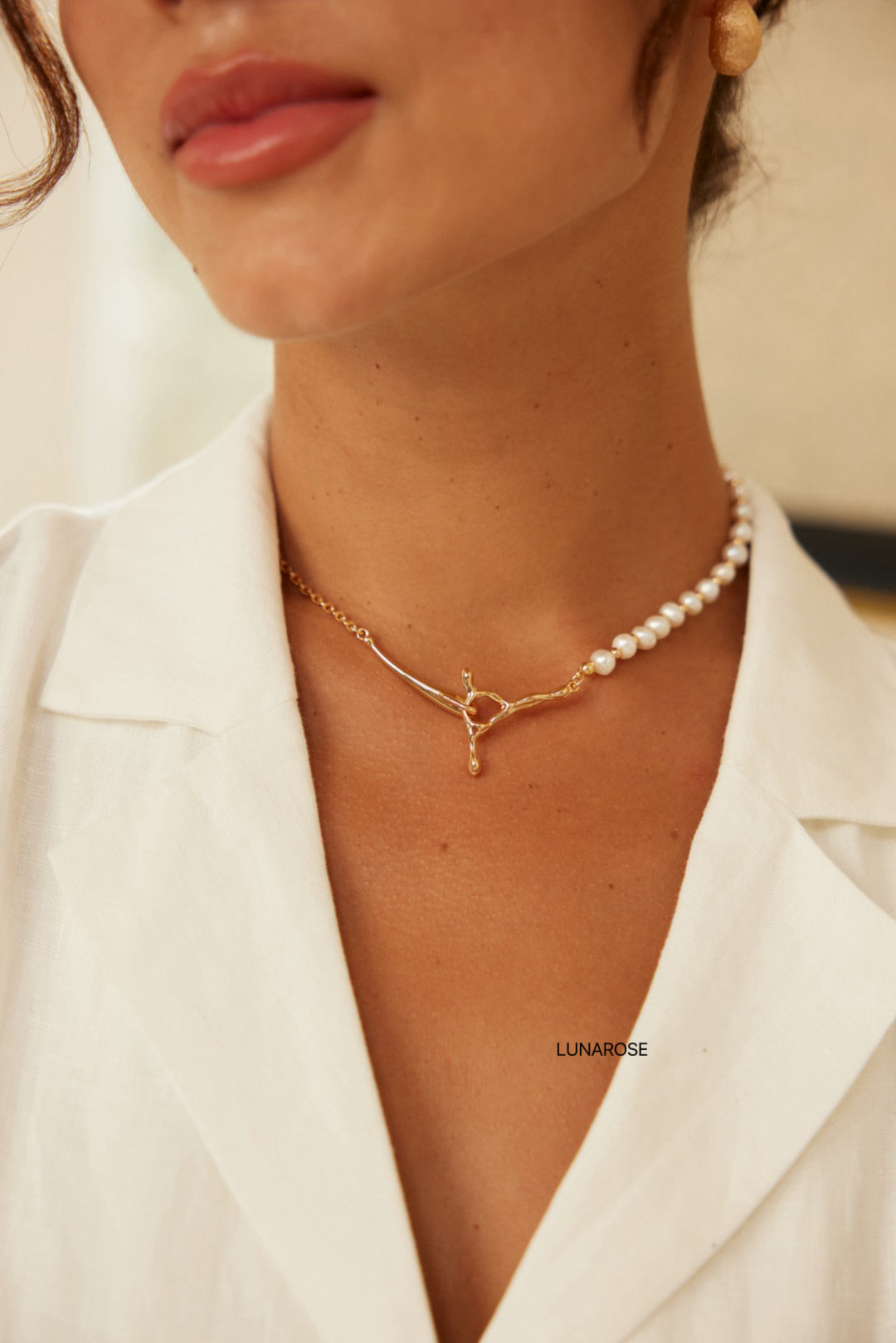 My Store Flow & Form — Natural Pearl Chain Necklace Pearl necklace