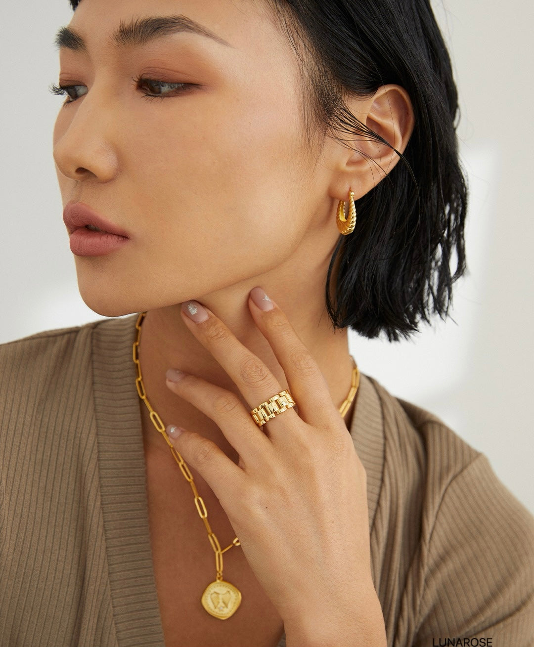 My Store Aurelia Ripple Hoops Earrings