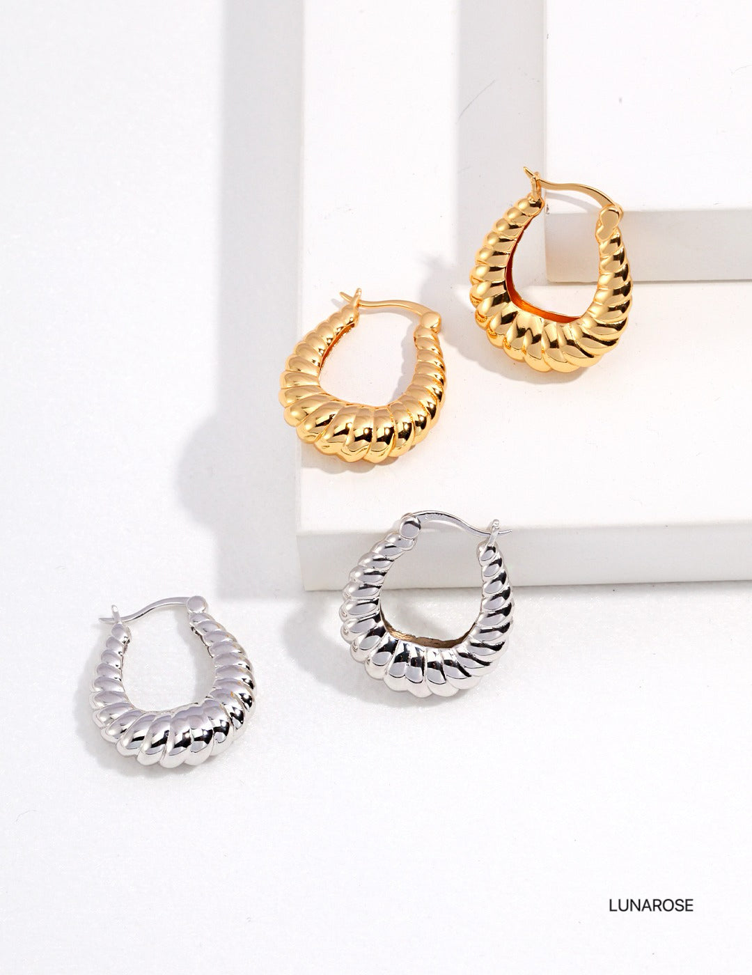 My Store Aurelia Ripple Hoops Earrings