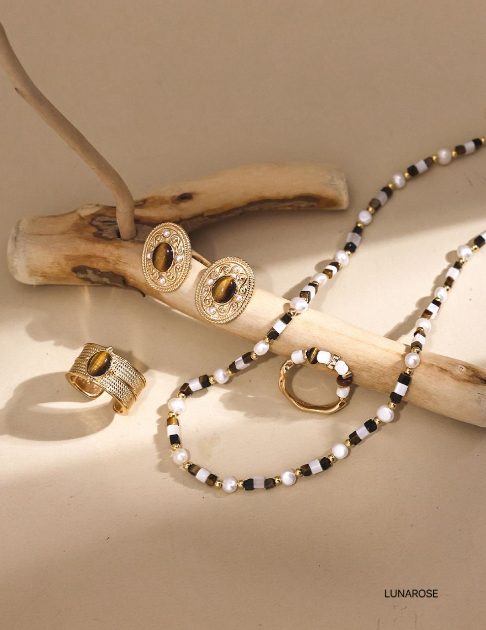 My Store Athena’s Gaze — Vintage Tiger’s Eye Earrings Earrings